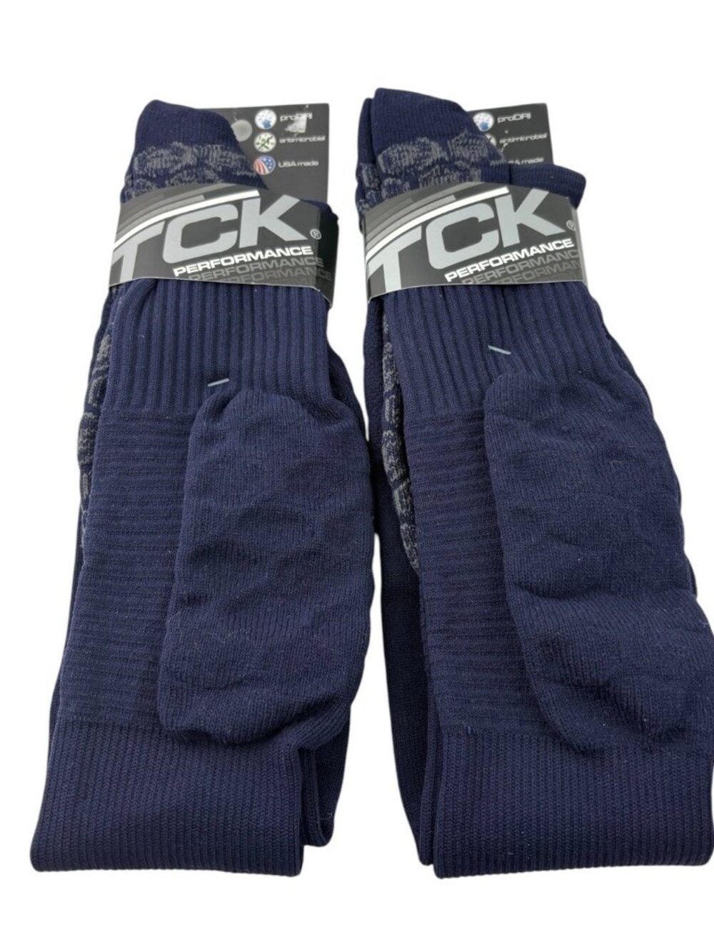 *New 2-TCK Performance Socks Mens Medium FPOTK-M Navy Blue ProDRI Athletic